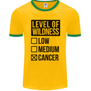 Levels of Wildness Cancer Mens Ringer T-Shirt FotL Gold/Green