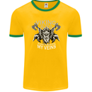Viking Blood Odin Valhalla Norse Mythology Mens Ringer T-Shirt FotL Gold/Green