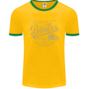 Bikers Speedway Racing Mens Ringer T-Shirt FotL Gold/Green