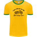 Wife Funny Motorbike Biker Motorcycle Mens Ringer T-Shirt FotL Gold/Green