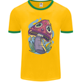 Trippy Magic Mushroom LSD Mens Ringer T-Shirt FotL Gold/Green