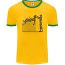 Robot Maintenance AI Futuristic SC-FI Mens Ringer T-Shirt FotL Gold/Green