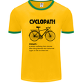 Cyclopath Funny Cycling Cyclist Bicycle Mens White Ringer T-Shirt Gold/Green