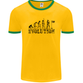 Evolution of a Golfer Funny Golf Golfing Mens Ringer T-Shirt FotL Gold/Green