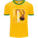 Born Capricorn Birthday Star Sign Mens Ringer T-Shirt FotL Gold/Green