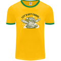 Lets Get Fungi Funky Magic Mushrooms Mens Ringer T-Shirt FotL Gold/Green