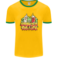 Spliff & Lighter Homies Funny Weed Cannabis Mens Ringer T-Shirt FotL Gold/Green