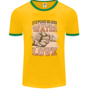 Stepdad Fathers Day Step Dad Mens Ringer T-Shirt Gold/Green
