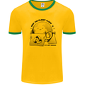 Funny Climate Change Keep the Planet Clean Mens Ringer T-Shirt Gold/Green