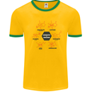 Chemistry is Awesome Alcohol Chocolate Love Mens White Ringer T-Shirt Gold/Green