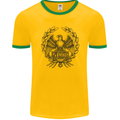 SPQR Roman Emblem Gym Training Top Mens Ringer T-Shirt FotL Gold/Green