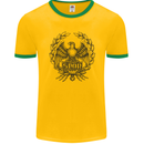 SPQR Roman Emblem Gym Training Top Mens Ringer T-Shirt FotL Gold/Green