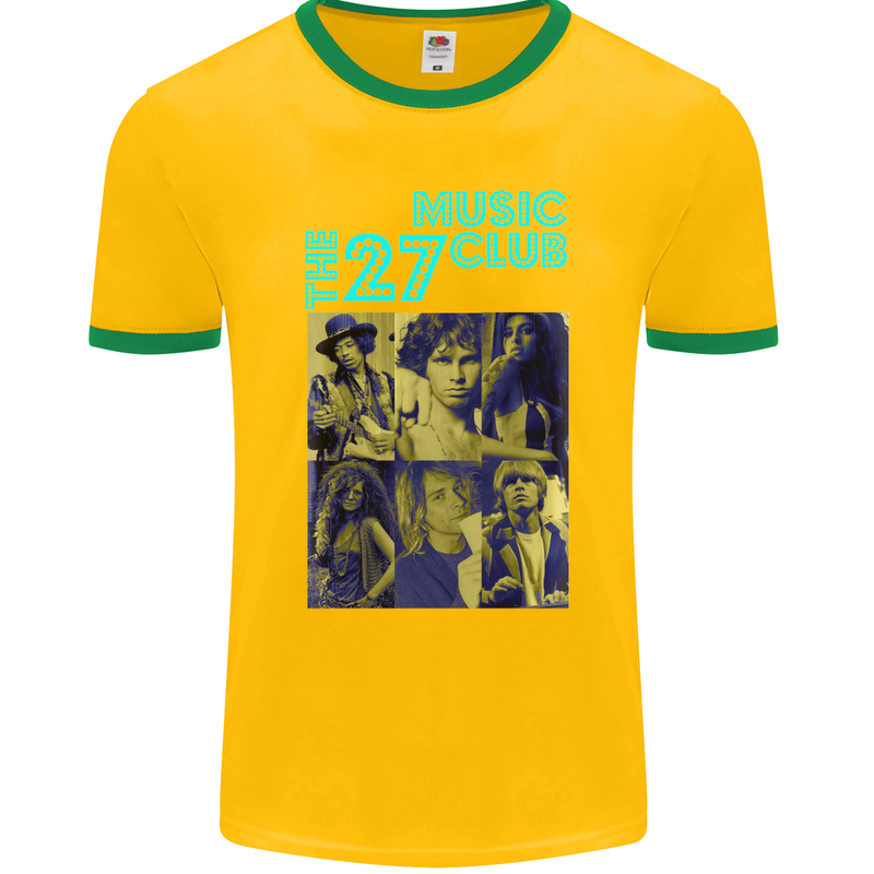 The 27 Music Club Mens Ringer T-Shirt FotL Gold/Green