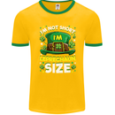 St Patricks Day I'm Leprechaun Sized Funny Mens Ringer T-Shirt FotL Gold/Green