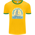 Sailing My Escape From Reality Sailor Mens Ringer T-Shirt FotL Gold/Green