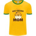 Mother's Day Easter Most Egg-cellent Mom Mens Ringer T-Shirt FotL Gold/Green