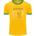 Autism A Different Ability Autistic ASD Mens Ringer T-Shirt FotL Gold/Green