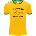 Wish You Were Beer St Patricks Day Alcohol Mens Ringer T-Shirt FotL Gold/Green