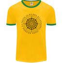 Truth is Guided By a Morale Compass Mens Ringer T-Shirt FotL Gold/Green