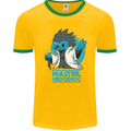 Master Hedgehog Funny Movie Parody Mens Ringer T-Shirt FotL Gold/Green