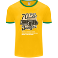 70 Year Old Banger Birthday 70th Year Old Mens Ringer T-Shirt FotL Gold/Green
