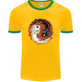 Yin Yang Axoloti Mens Ringer T-Shirt FotL Gold/Green