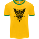 Gym Training Top Weightlifting SPQR Roman Mens Ringer T-Shirt FotL Gold/Green