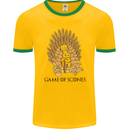 Game of Scones Funny Movie Parody GOT Mens Ringer T-Shirt FotL Gold/Green