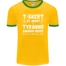 Tyrannosaurus Rex Dinosaur T-Rex Funny Mens Ringer T-Shirt FotL Gold/Green