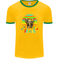 Autism Be Kind Elephant Autistic Mens Ringer T-Shirt FotL Gold/Green