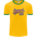 Legend Since 64th Birthday 1959 Mens Ringer T-Shirt FotL Gold/Green