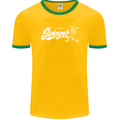 Swinger Funny Baseball Softball Mens Ringer T-Shirt FotL Gold/Green