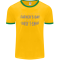 Lousy Father's Day Funny Dad Daddy Papa Mens Ringer T-Shirt FotL Gold/Green