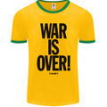 War Is Over if You Want It John Lennon Mens Ringer T-Shirt FotL Gold/Green