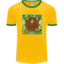 St Patricks Day Ginger Beard Lucky Charm Mens Ringer T-Shirt FotL Gold/Green