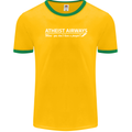 Atheist Airways Funny Atheism Mens Ringer T-Shirt FotL Gold/Green