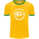 Here Because You Broke Something Mechanic Mens Ringer T-Shirt FotL Gold/Green