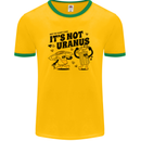 Its Not Uranus Funny Climate Change Mens Ringer T-Shirt FotL Gold/Green