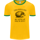 Hedgehogs Just Share the Hedge Funny Mens Ringer T-Shirt FotL Gold/Green