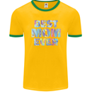 Best Mom Ever Tie Died Effect Mother's Day Mens Ringer T-Shirt FotL Gold/Green