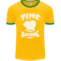 Climate Change Time Running Out Mens Ringer T-Shirt FotL Gold/Green