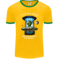 Get in Loser Funny Alien UFO Mens Ringer T-Shirt FotL Gold/Green