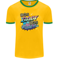 80s Baby 90s Made Me Music Pop Rock Mens Ringer T-Shirt FotL Gold/Green