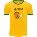 Donald Trump Fart Farting Flatulence Funny Mens Ringer T-Shirt FotL Gold/Green