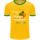 Religious Autism Mom Autistic Mum God ASD Mens Ringer T-Shirt FotL Gold/Green