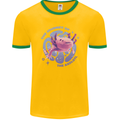 The Journey of the Axolotl Mens Ringer T-Shirt FotL Gold/Green