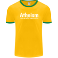 Atheism a Non Profit Organisation Atheist Mens Ringer T-Shirt FotL Gold/Green