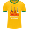 May Start Talking About Guitars Guitarist Mens Ringer T-Shirt FotL Gold/Green