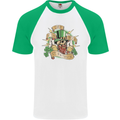 St. Patrick's Day of the Beer Funny Irish Mens S/S Baseball T-Shirt White/Green