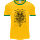 Teutonic Knight St. George's Day Crusader Mens Ringer T-Shirt FotL Gold/Green